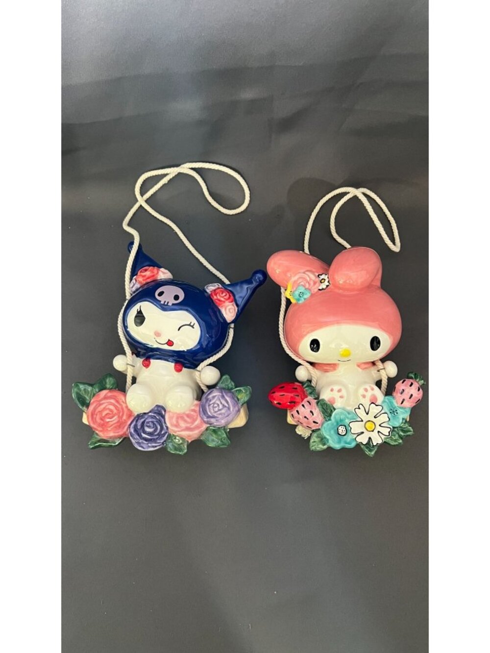 Kuromi & My Melody Ceramic Hanging Ornaments By Blue Sky Heather Goldminc 2024 S